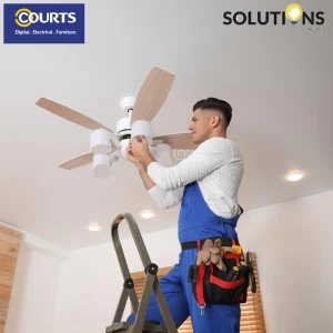 CEILING FAN INSTALLATION WITH BUILT IN LIGHTS(WM)