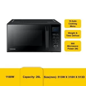 TOSHIBA MW2-AC26TF(BK) MICROWAVE OVEN GRILL 26L CONVECTION TYPE