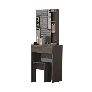 DHEP SERI DRESSING TABLE WITH STOOL PARTICLE BOARD, GLASS