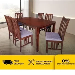 NAMSAN 6S SOLID WOOD DINING SET 1.6M