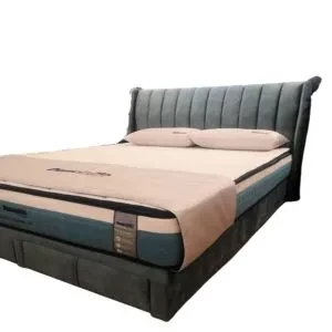 COMFORT COMFORT 050 (FC) QUEEN BEDFRAME W/2 DRAWER FABRIC-TURQUOISE(9903-05)