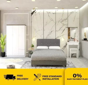 DHEP TULIP 4PCS BEDROOM SET - Q WHITE